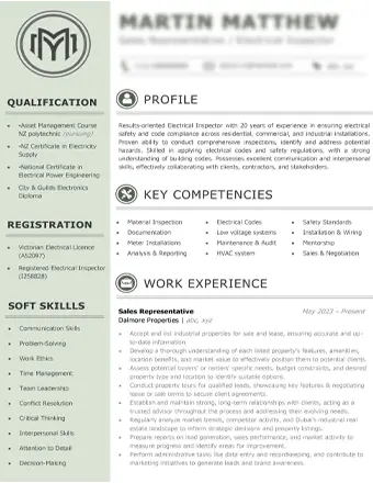 CV Sample 5