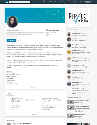 LinkedIn Profile Sample 1